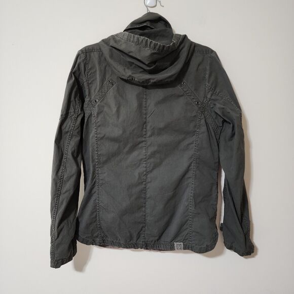 G-Star Raw Mens Cotton Full-Zip Hooded Jacket Military Green Unlined Size M - Picture 5 of 16